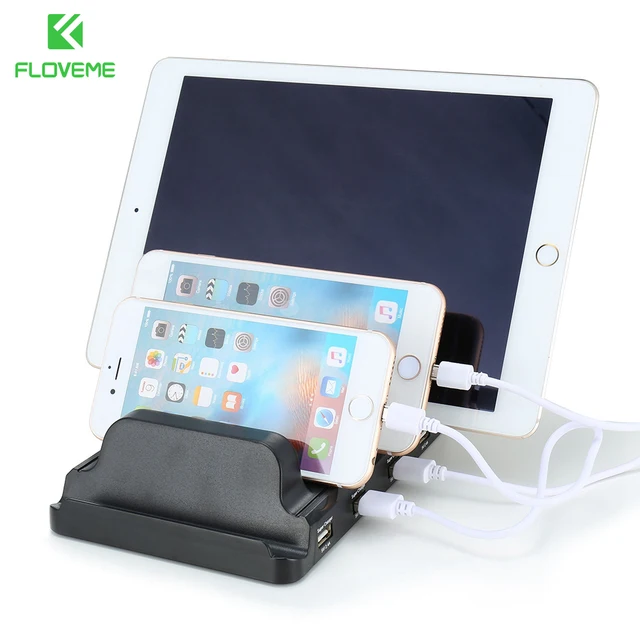 Floveme Usb Charging Station 4 Ports 2 4a Fast Charger Stand Floveme Usb Charging Station 4 Ports 2 4a Fast Charger Stand Bracket Quick
