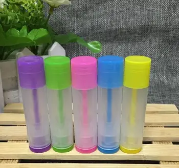 

NEW 2016 1000pcs/lot 5g Empty colorful LIP BALM Tubes Containers Lipstick fashion cool lip tubes Free Shipping