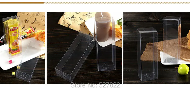 100PCS 5x5x15CM Toys Packaging Box Clear PVC Display Box Gift Boxes Perfume Daily Necessities Packing Boxes Free shipping