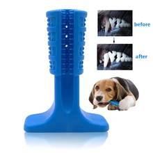 Silicone Dog toothbrush pet toy pet dog chewing toy Teddy Small Dog Toothbrush Stick Perfect Dog Teeth Care Products Cleaning Mo