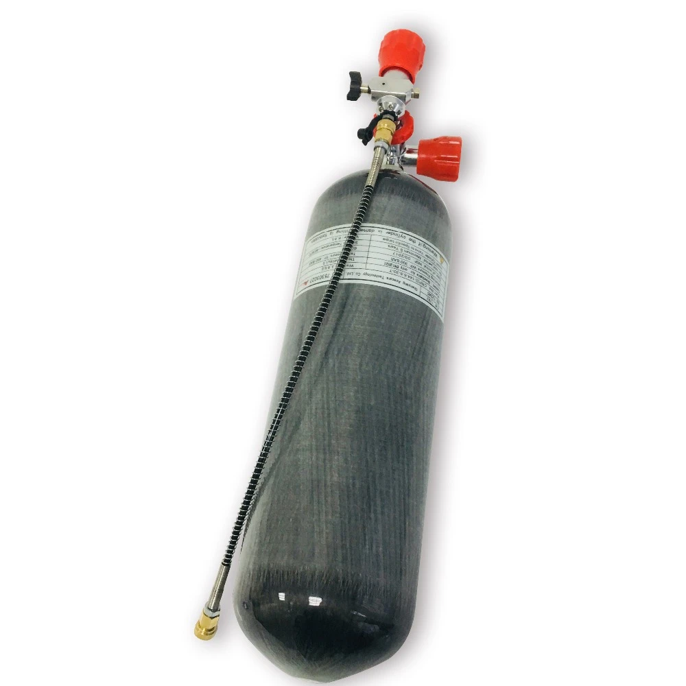 Hot sale 6.8L 30Mpa 4500psi Import Carbon Fiber Air Tank PCP Rifle Bottle With Gauge Valve/Paintball Tank Acecare wired smoke alarm