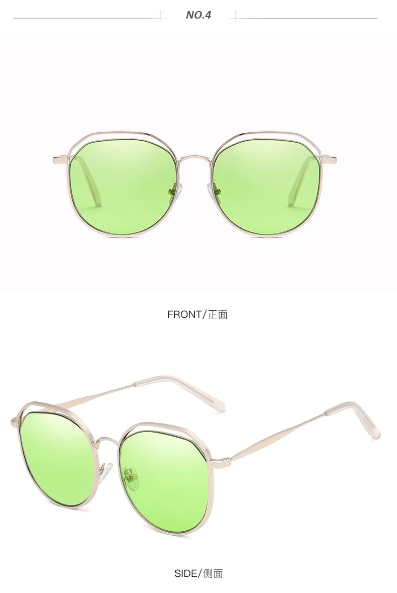 Уникальные многоугольные очки ночного видения с желтыми линзами, очки для вождения для мужчин и женщин, новые брендовые дизайнерские металлические очки 7186CJ