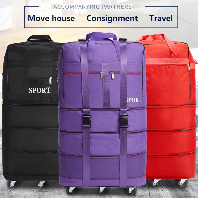 158 air consignment baggage large-capacity study abroad suitcase aircraft consignment Cardan wheel folding baggage