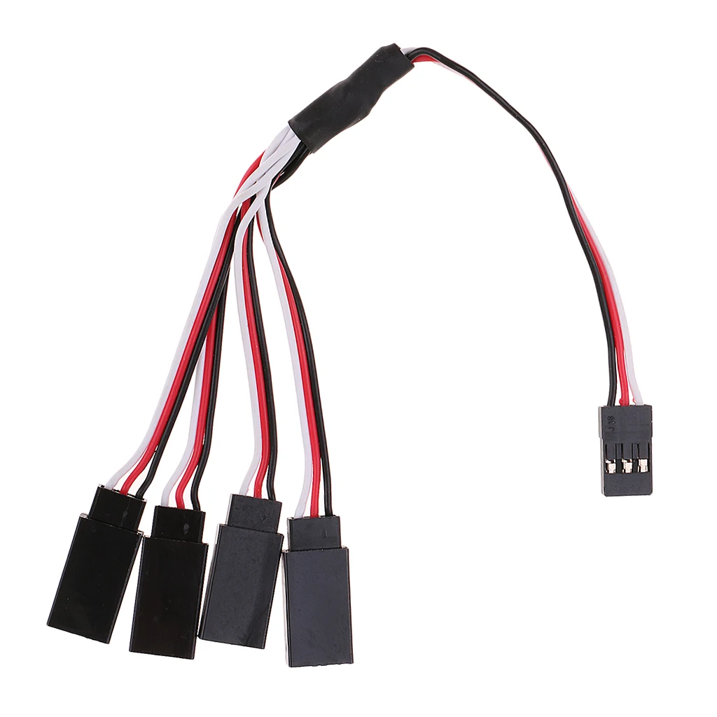 300mm 3-Way + 150mm 4-Way Servo Extension Y Splitter Cable Wire for Futaba
