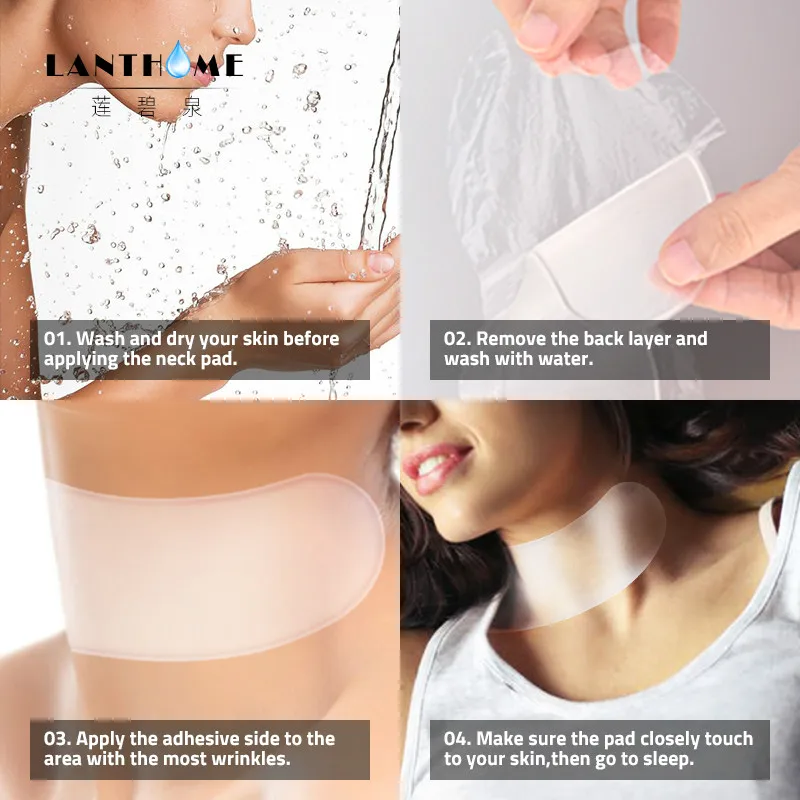 Necks Wrinkle Treatment Pads Reusable Silica Gel Patch Remove Creases