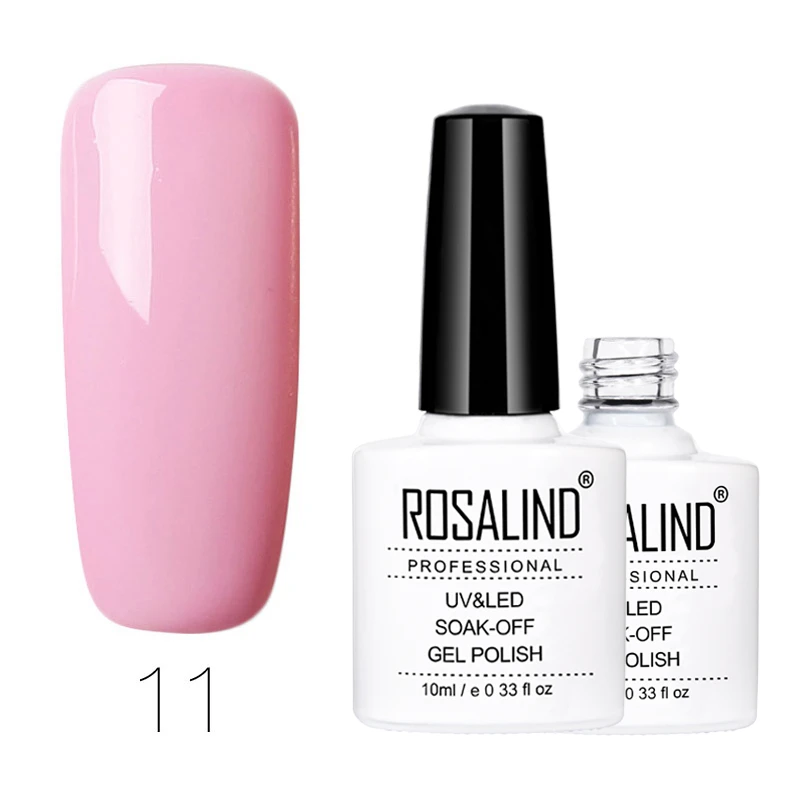 Rosalind, 10 мл, 01-58 цветов, Гель-лак для ногтей, белая бутылка, яркий красочный Гель-лак для стемпинга, УФ светодиодный Гель-лак - Цвет: 11