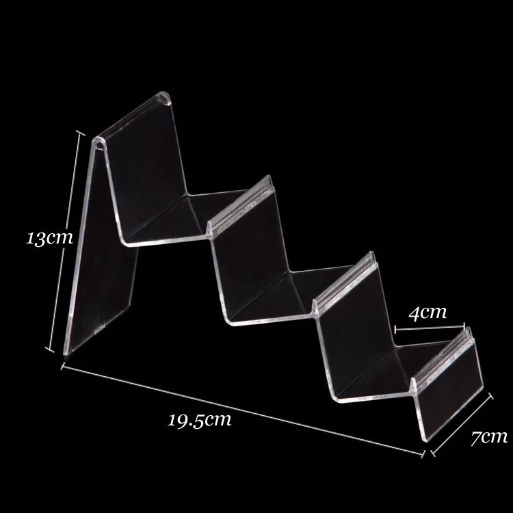 

Wholesale 4 Plastic Clear View Wallet Display Stand Holder 3 Tiers 120330WS-04