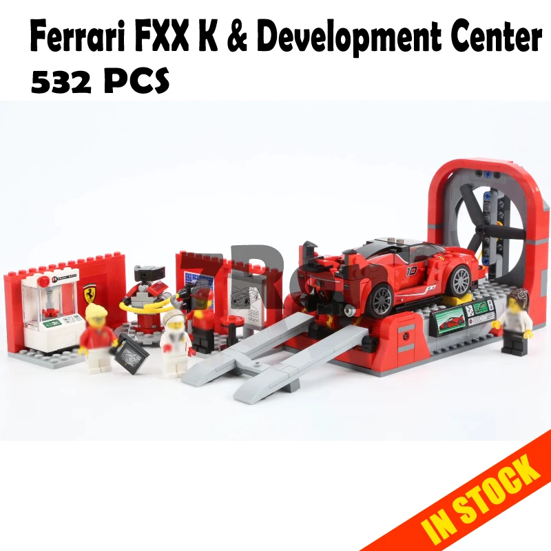 

Model building toys hobbies 28005 Compatible With lego city Blocks 75882 Ferrari FXX K & Development Center Educational Bricks