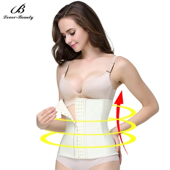 

Lover Beauty 9 Steel Bones Summer Latex Waist Cincher Sexy Waist Trainer Corsets Weight Loss Body Slimming Shaper Shapewear-B