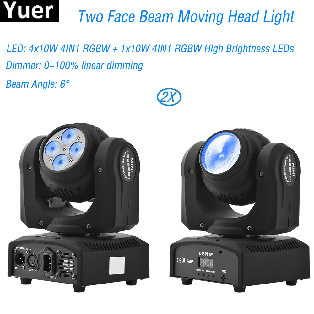 2Pcs/Lot High Brightness NEW Infinite Rotation Two Face Beam Moving Head Light DMX512 Wash Beam Disco DJ Stage Effect Lights