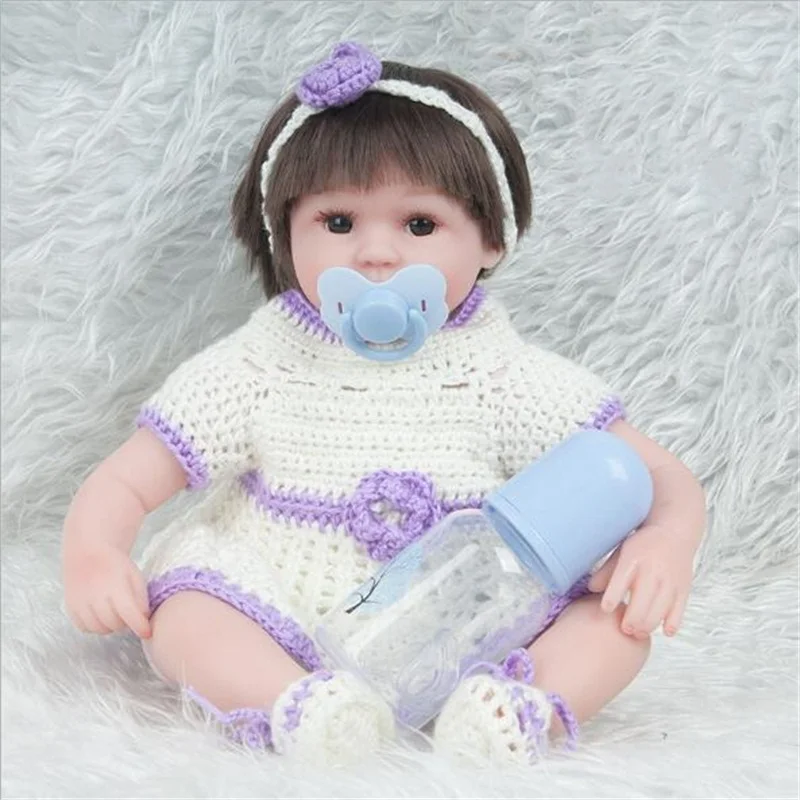 

45cm Newborn Lifelike Princess Doll full body Silicone reborn Baby Doll Birthday Gift Kids Playmates Toys photography prop