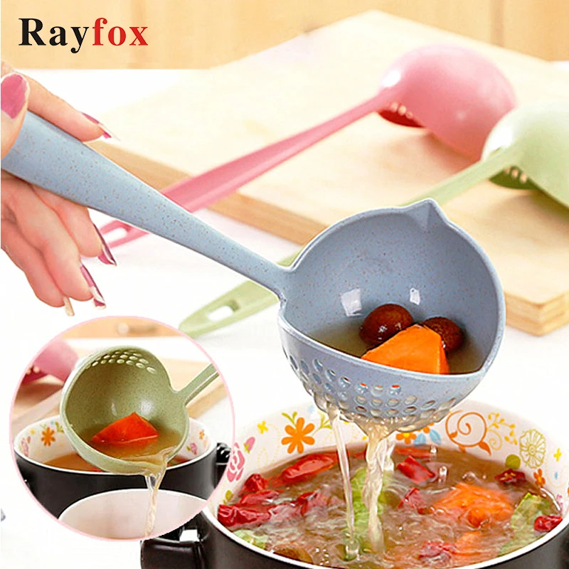 

Kitchen Accessories Multifunction Soup Spoon Colander Two-in-one Long Handle Large Spoon for Kitchen Gadgets Kitchen Tools Goods