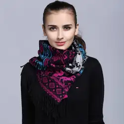 2016 женщин шелковый шарф животных печати леди круп длинные 100% шелковый шарф Брендовые женские зимние шелковые платки палантины шарфы