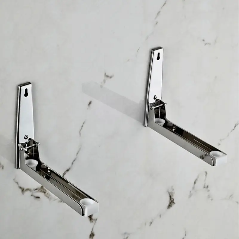 Heavy Duty Folding Shelf Brackets Support Frame Steel Foldable Stretch Shelf Rack Microwave Oven Wall Mount Bracket