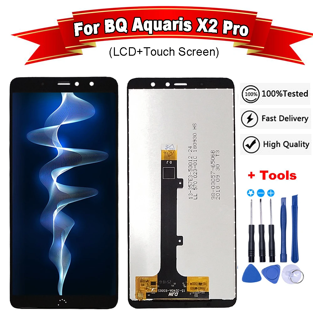 Для BQ Aquaris X2 ЖК дисплей Дисплей с кодирующий преобразователь сенсорного экрана в