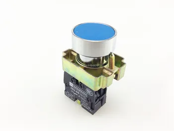 

5pcs/Lot XB2 BA61 XB2-BA61 Blue Self-reset Momentary Flush Pushbutton 1 N/O Flat Push Button Switch Replace Telemecanique