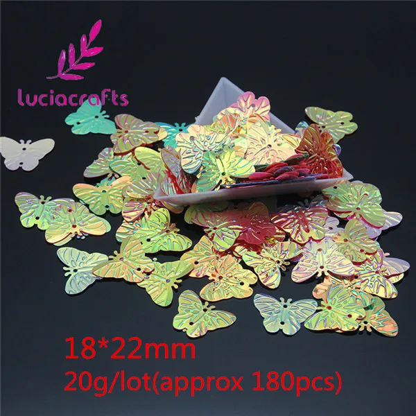 Lucia crafts 20 г/лот свободные тесьма с пайетками для шитья вечерние свадебные украшения Для женщин аксессуар для одежды Сделай Сам D0207 - Цвет: Butterfly Style