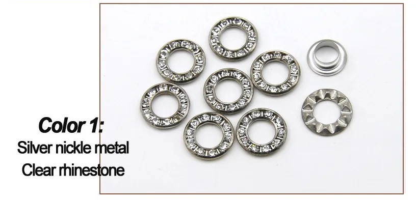 60 комплектов 3 цвета круглые металлические медные Стразы люверсы хрустальные алмазные люверсы стеклянные люверсы RE12mm