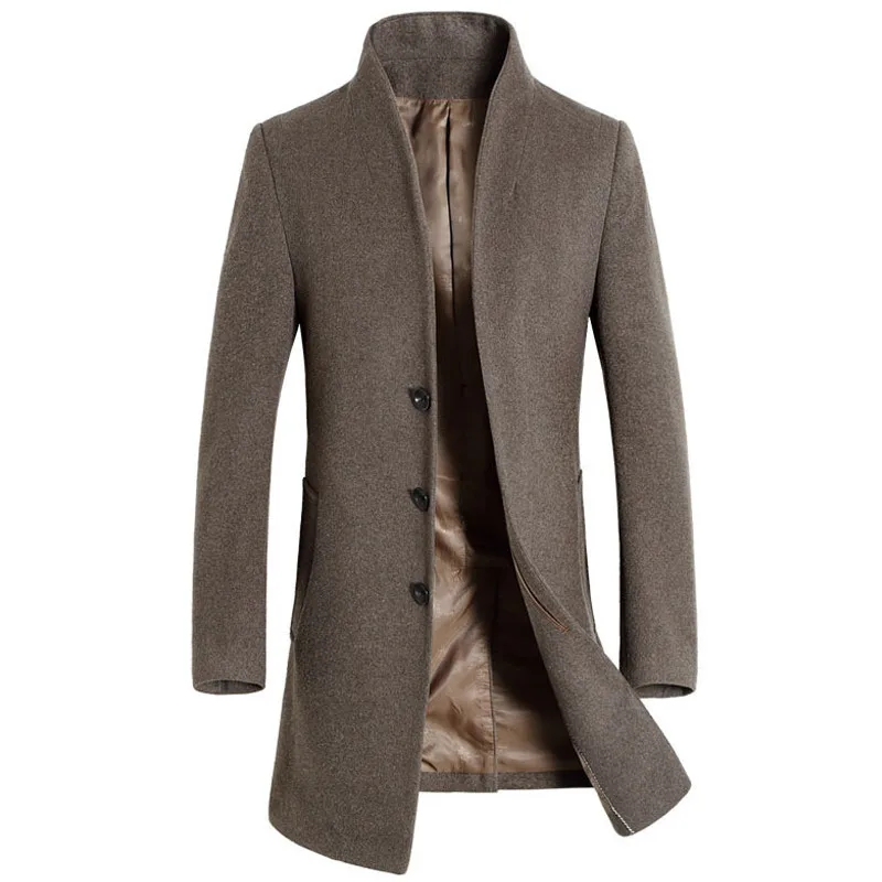 

Tailor-made Winter Men Wool Trench Coat Men Long Trench Slim Fit Overcoat High Quality Men Coats Fashion Trench Outerwear