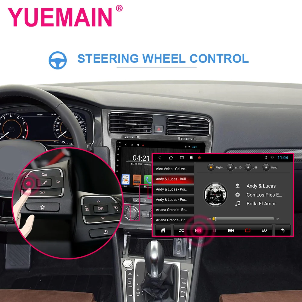 YUEMAIN Car Radio Multimedia Player For VW/Volkswagen/Golf 7 2Din Android 8.1 Autoradio GPS Navigation OBD DVR WIFI Rear Camera YUEMAIN Car Radio Multimedia Player For VW/Volkswagen/Golf 7 2Din Android 8.1 Autoradio GPS Navigation OBD DVR WIFI Rear Camera