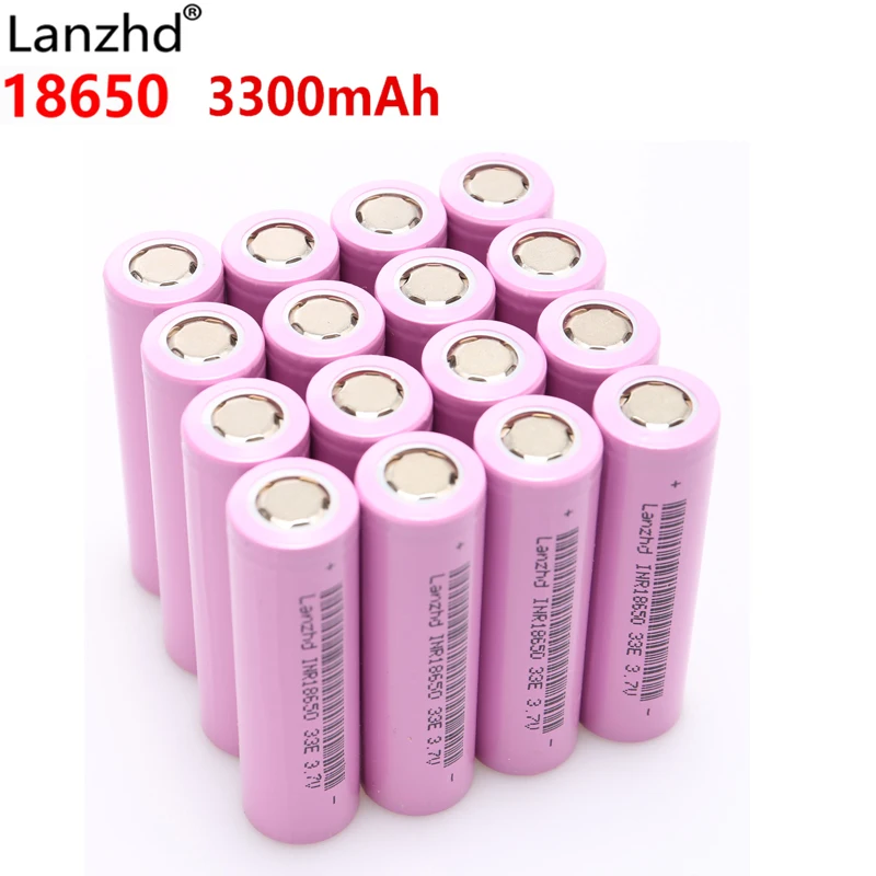 Li ion de Lítio Lanzhd Baterias Recarregáveis 18650 3.7 v li Ion Bateria 3300 Mah 18650 30a Inr18650 18650vtc7 18650 5 40 Pcs - Image 5