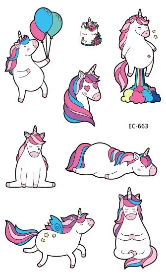 

Waterproof Temporary Tatoo Sticker Kids Fake Tattoo Cute Unicorn Pig Tatouage Stickers Flash Tatto Tattoos Tato For Children
