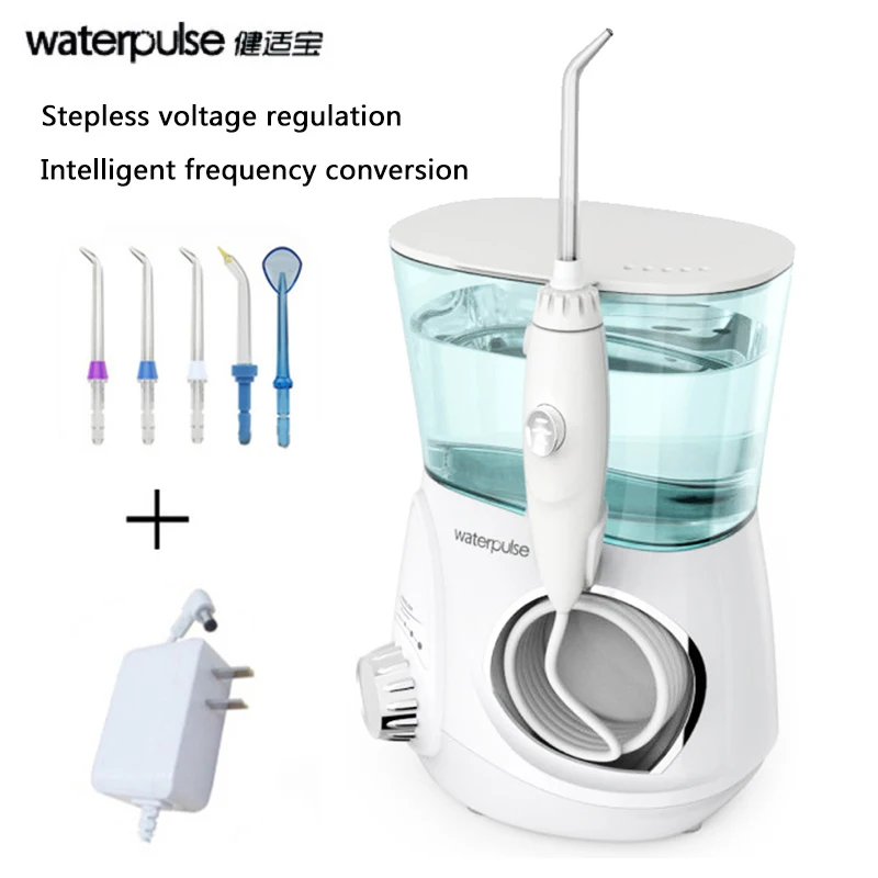

Waterpulse V600G Dental Flosser Oral Irrigator Water Flosser With 5 Nozzles Oral Hygiene 700ML Capcity Dental Care Teeth Cleaner