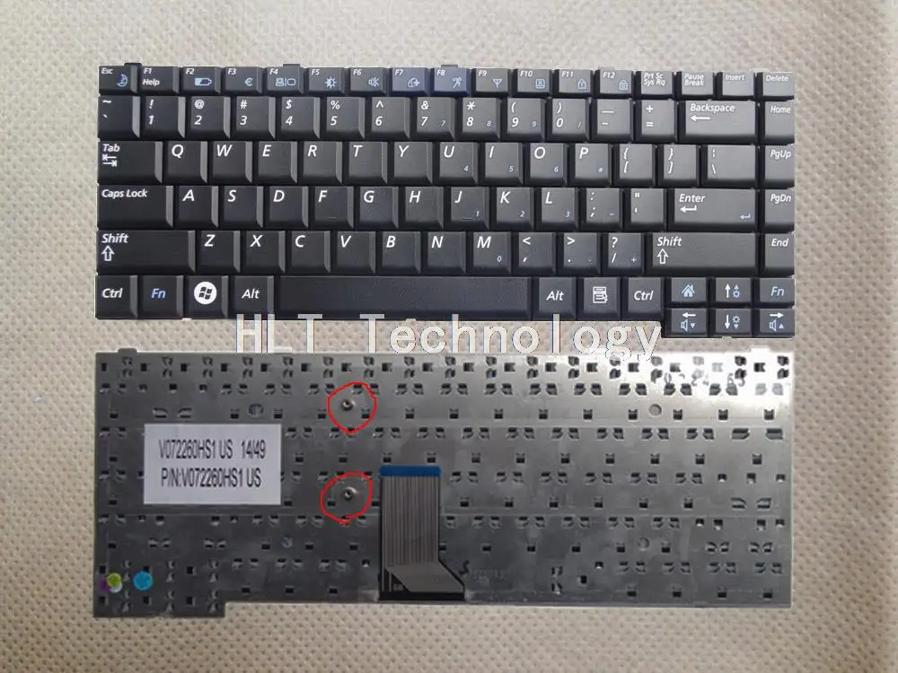 Оригинальная и новая черная клавиатура США для samsung R60 R70 R58 R508 R503 R509 R510 P560 X22