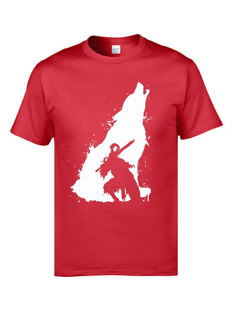 Artorias & Sif Tshirt 1291 Tops Shirts New Arrival Round Collar Normal Short Sleeve 100% Cotton Men's T-shirts T Shirt Artorias & Sif Tshirt 1291 red