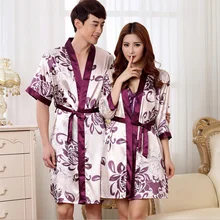 Новое поступление Для мужчин халат сексуальный Для женщин модные, пикантные мягкая гладкая 2 шт вечерний комплект с платьем пижамы платья Спальные пижамы iT320