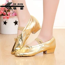 TIEJIAN/Обувь для танцев, удобная износостойкая обувь из искусственной кожи с мягкой подошвой, женская обувь для занятий в этническом стиле, обувь для танца живота, балетная обувь для танцев LXZ15
