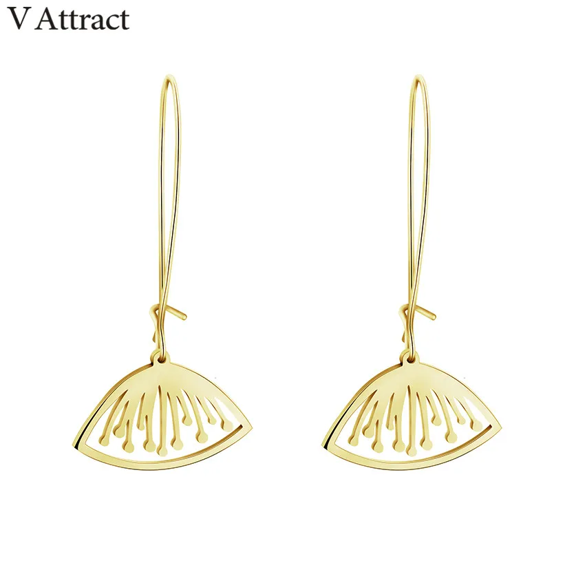 

V Attract Stainless Steel Lotus Flower Stud Earrings 2018 Fashion Yoga Jewelry Rose Gold Flower Boucles D'oreilles Femme Bijoux