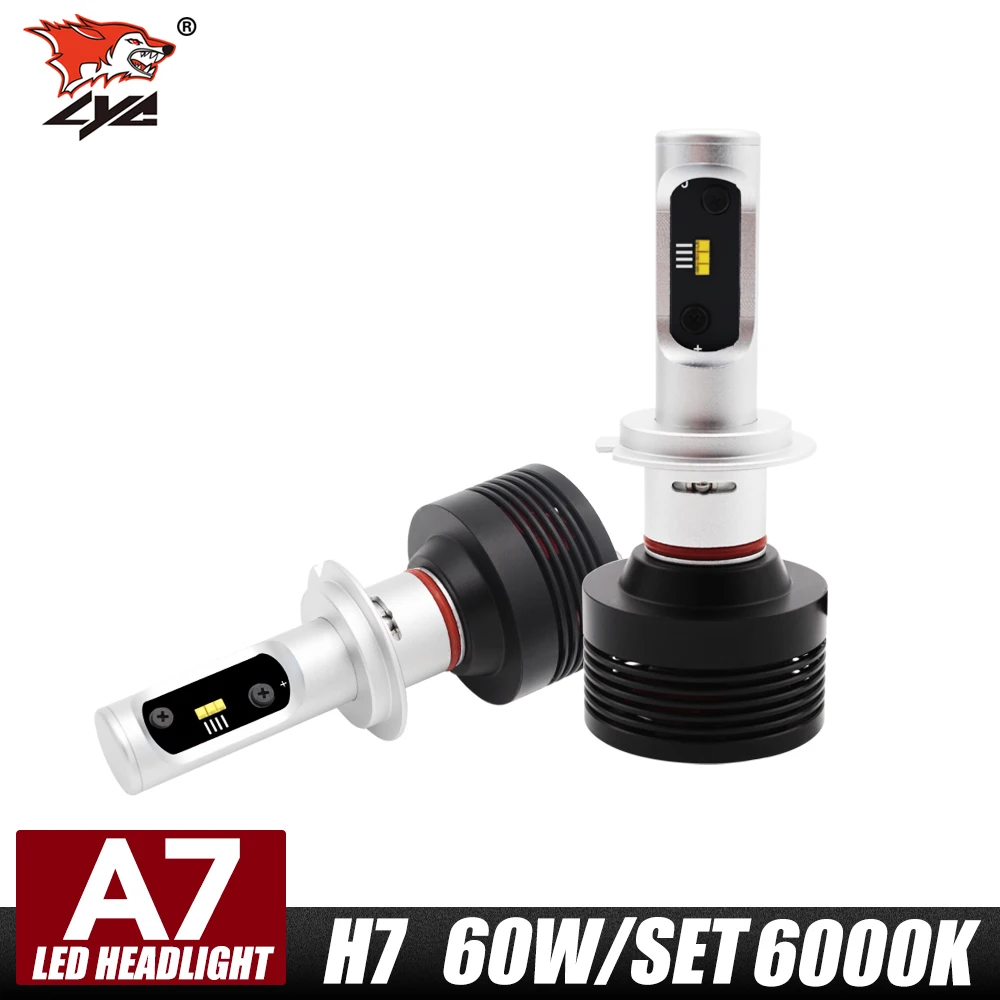 

LYC H7 H11 H8 Car Headlights Kit H1 LED Bulb Auto Front Bulb 60W 9600lm Automobiles Headlamp 6000K Single Beam 24V Head Lighting