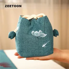 Китайский стиль, ручная роспись, винтажная чайная посуда, сумка для хранения, плотный хлопок и лен, дорожные сумки, аксессуары для чайной церемонии, упаковка в качестве подарка