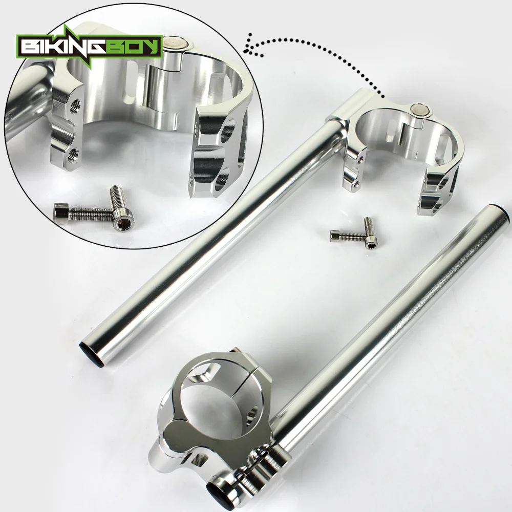 BIKINGBOY 1 Pair 41mm Split Clip Ons Handlebar For HONDA CB400F 89 90