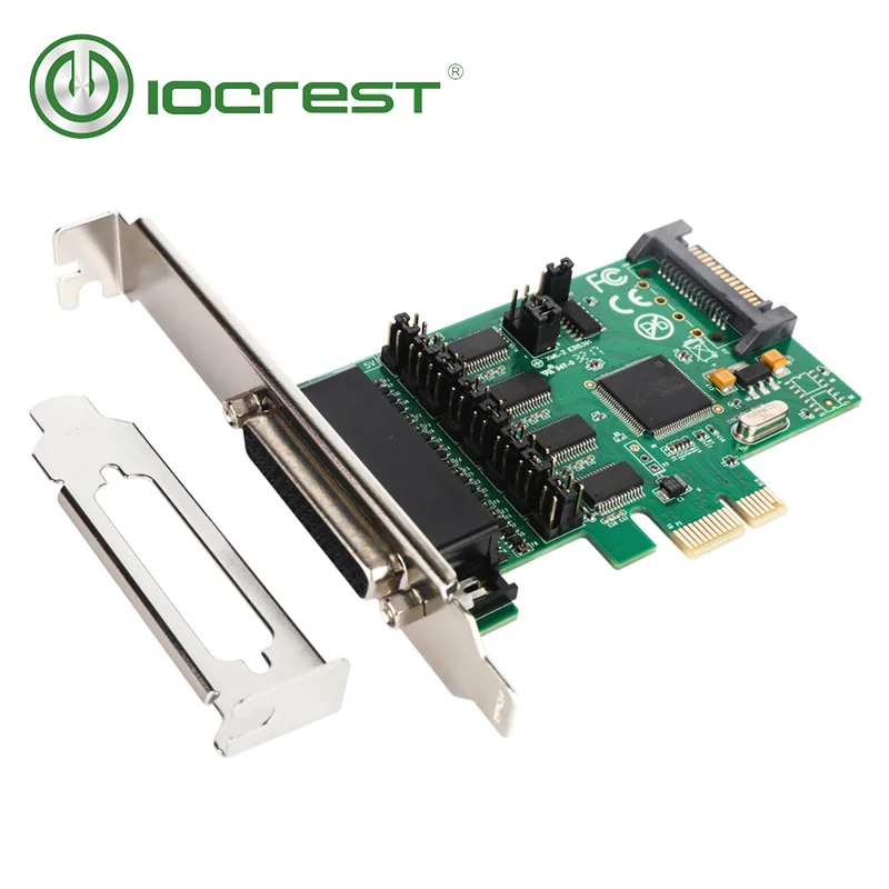  IOCREST 4 DB-9 serie rs232 puertos pcie tarjeta controlador con 1 TTL puerto con fan-out cable
