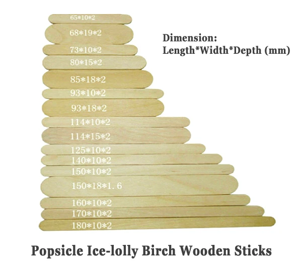 50pcs/lot Popsicle Sticks Wood Ice lolly Stick Length 93mm Ice Lolly