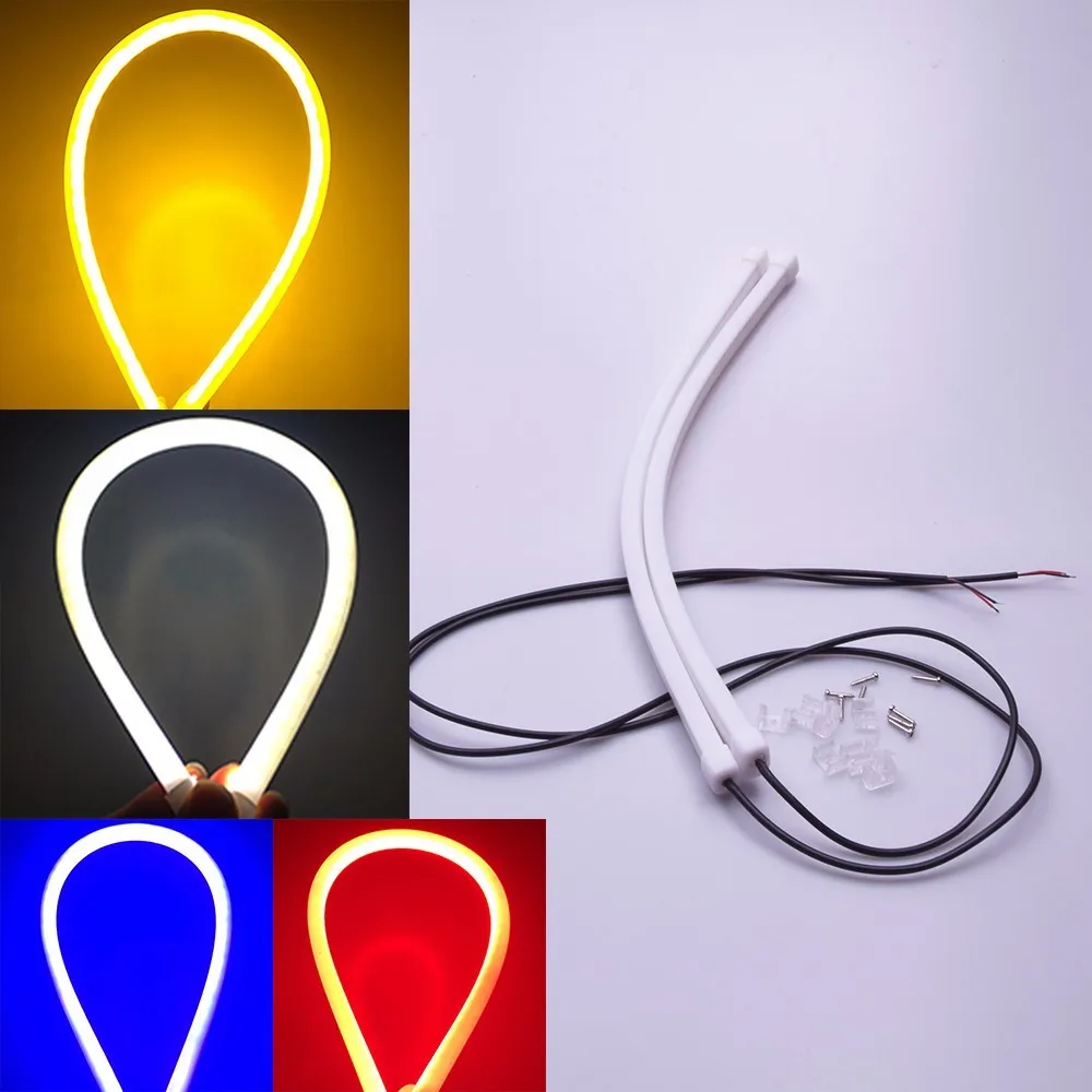 Super Bright 2Pcs 30cm 12V Daytime Running lights Waterproof Car DRL COB Driving Fog Lamp