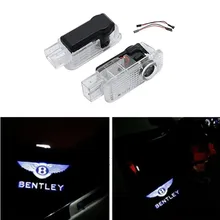 2 шт. без дрели светодиодный лазерный проектор двери автомобиля логотип Призрак Тень Добро пожаловать светильник для Bentley
