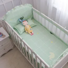 6 шт./компл. дышащие детские постельные принадлежности комплект включает бамперы пододеяльник простыня Ins детская кроватка украшение в детскую комнату кроватка аксессуар