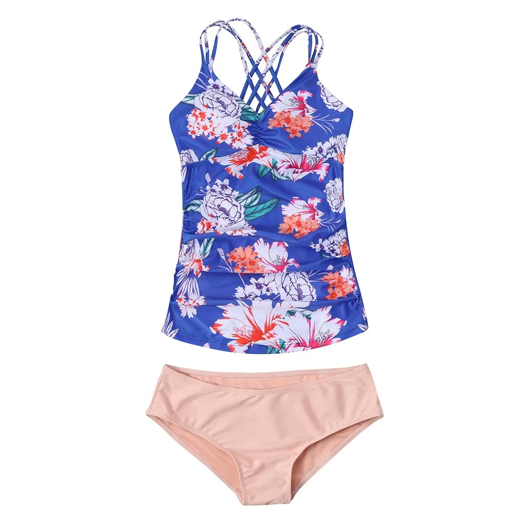 Сексуальные двухкомпонентные купальники для беременных женская одежда летний ремешок для купальника Цветочные Купальники с изображениями пляжные костюмы# LR3