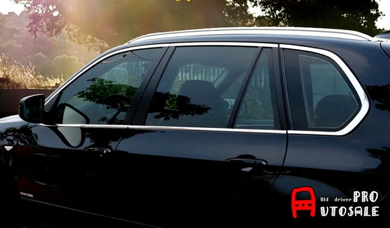Для BMW X5 E70 2008 2009 2010 2011 2012 2013 Нержавеющая внешняя крышка оконного порога аксессуары