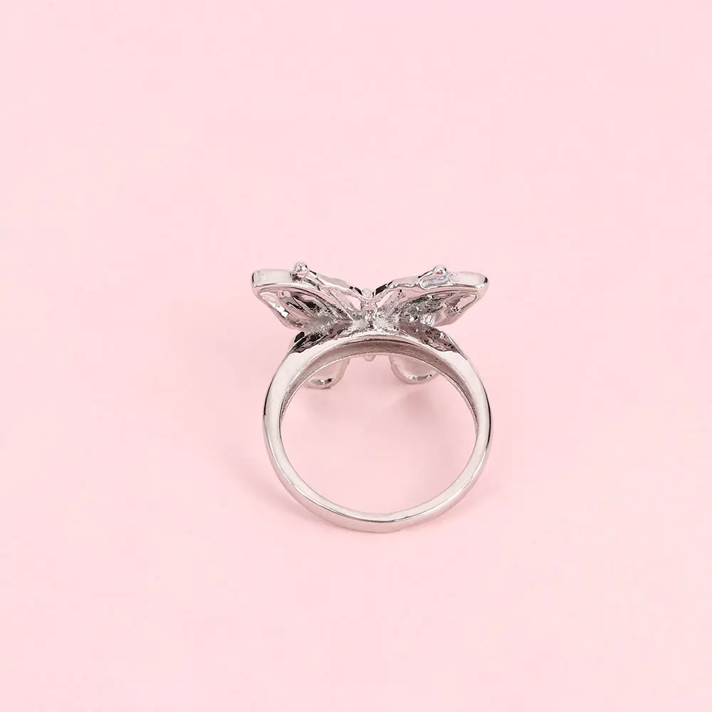 Женские кольца с очаровательной бабочкой, искусственный опал, обручальное кольцо, модные вечерние ювелирные изделия, Прямая поставка