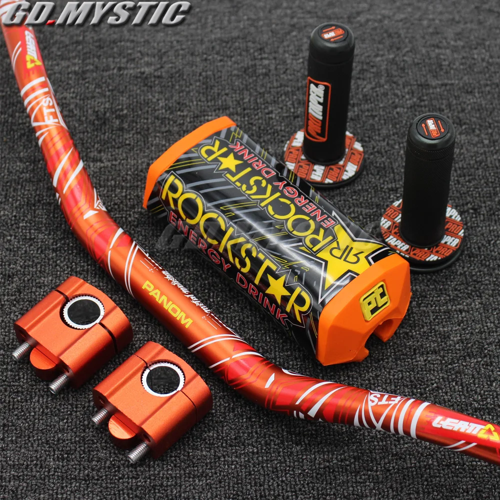 

Set 1 1/8" Fat Bar 28MM Handlebars+Grips+Bar Clamps+Bar Pad Motorcycle MX Motocross Pit Dirt Bike For KTM EXC CRF YZF250 KLX RMZ