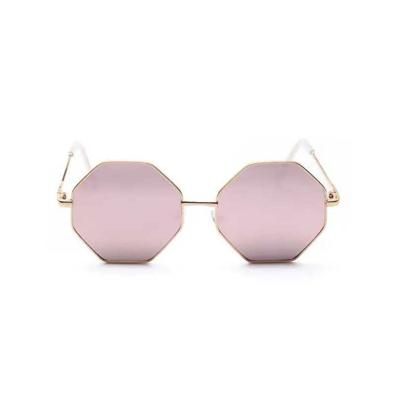 Шестигранные солнцезащитные очки для женщин, маленькая оправа, полигоновые солнцезащитные очки для мужчин, синие, розовые, прозрачные линзы, солнцезащитные очки для женщин