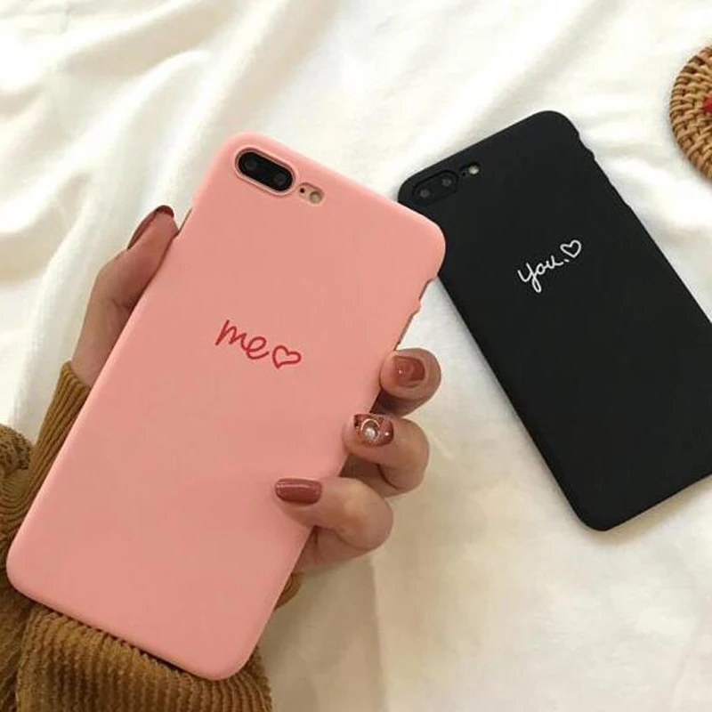 

2018 Direct Selling Me You Love Heart Shape Lovers Pc Hard Phone Cover Fundas Coque for Iphone 6 S 7 7plus 6s 6plus 8 8plus X