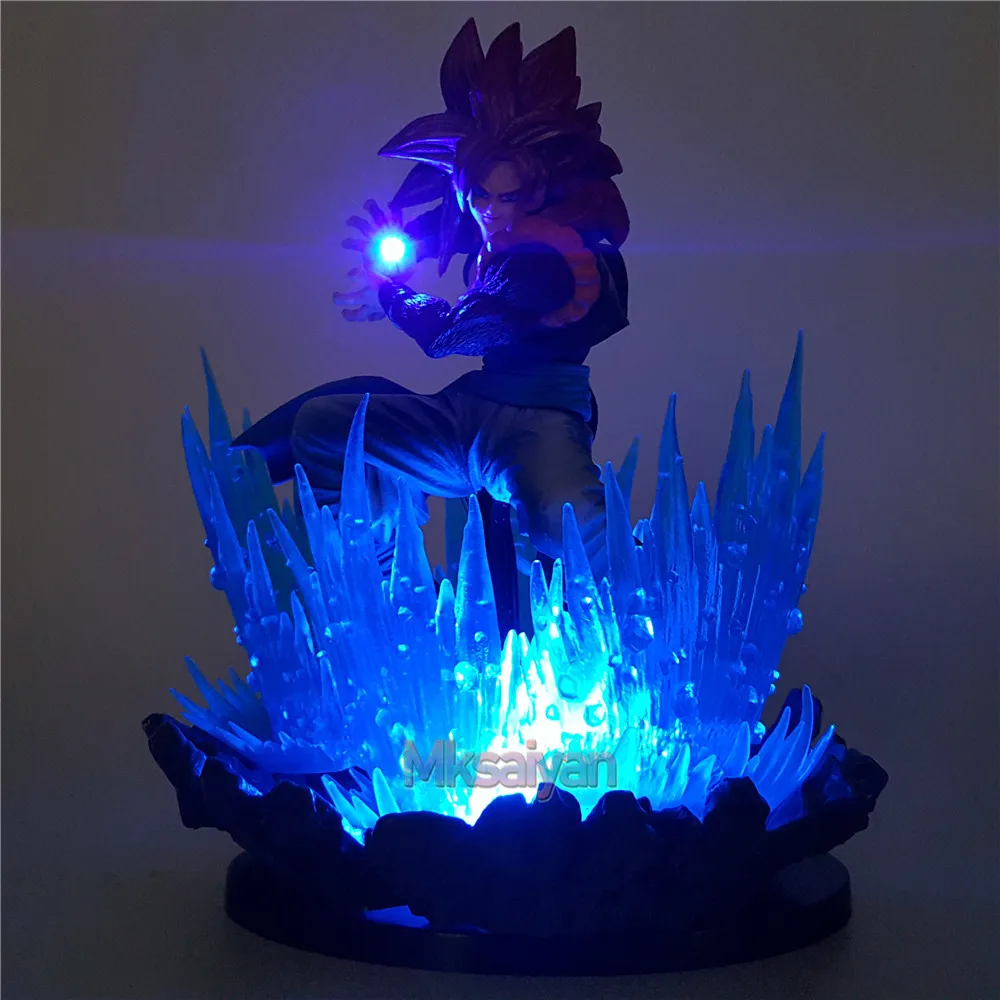 Dragon Ball Z фигурку Gogeta Супер Saiyan 4 Мощность эффект DIY светодиодный свет набор игрушек Dragon Ball Супер Gogeta Гоку фигурка виджиты