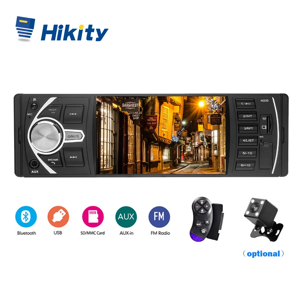 

LeeKooLuu 4.1'' Car Radio 1Din Autoradio Audio Stereo FM Bluetooth Steering Wheel Remote Control 1 din Audio Cassette Recorder