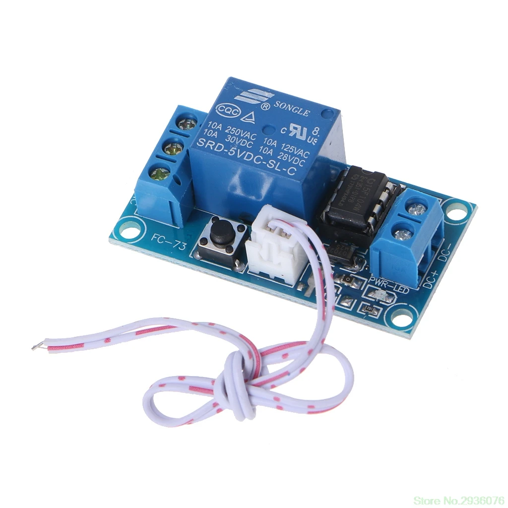 12V 1 Channel Latching Relay Module with Touch Bistable Switch MCU Control