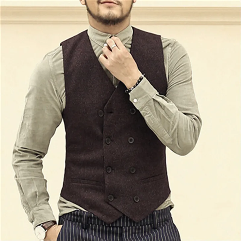 men double breasted vest Lingerie models photos